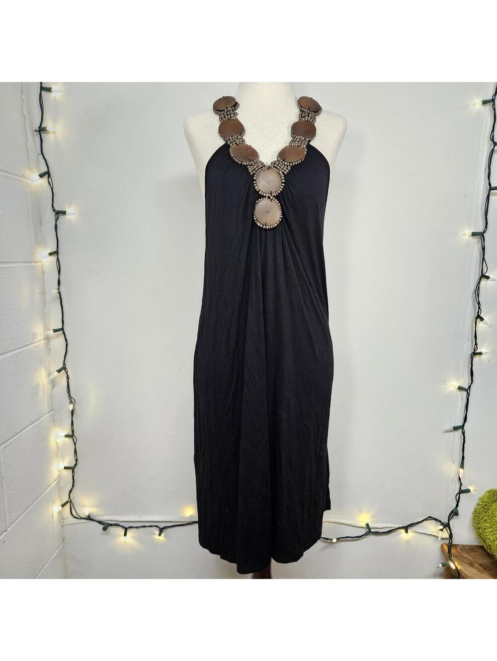 Vintage max studio medium dress beaded neckline